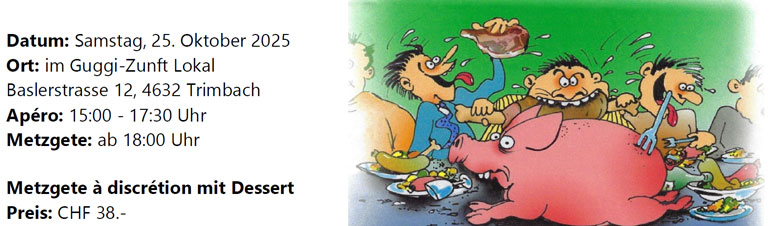 Gönner-Apéro und Metzgete